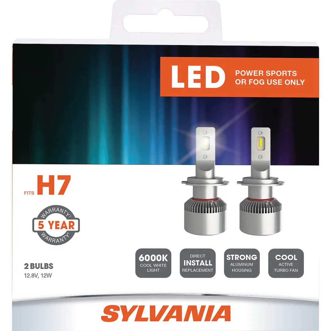 H7SL.BX2 – SYLVANIA Driving/ Fog Light Bulb, H7 LED 18 Watt White 6000K Light Color Temperature 12.8 Volt Set Of 2